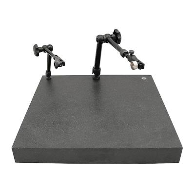 Granitbord 400x400x50 mm med 3xM8 gevindhuller DIN 876/0